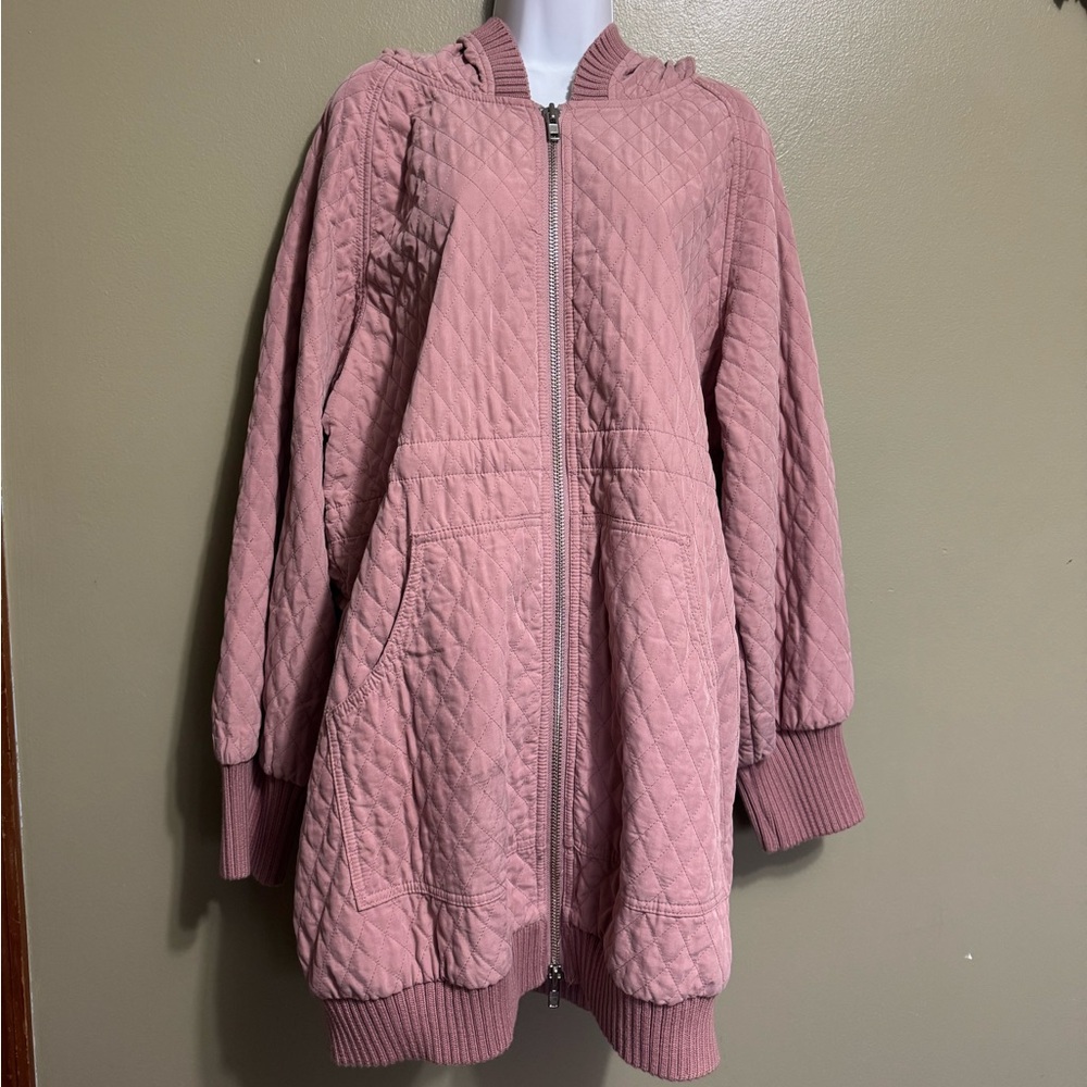 Free People Hawthorne bomber jacket in dusty rose pink,‎ Size M